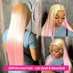 "220 Density 613 Blonde Straight 13x6 HD Lace Front Brazilian Wig – Human Hair for Women"