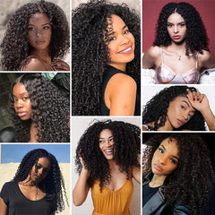 "Mongolian Kinky Curly Wig – 13x4 Lace Front, 180 Density Human Hair Wig for Women"