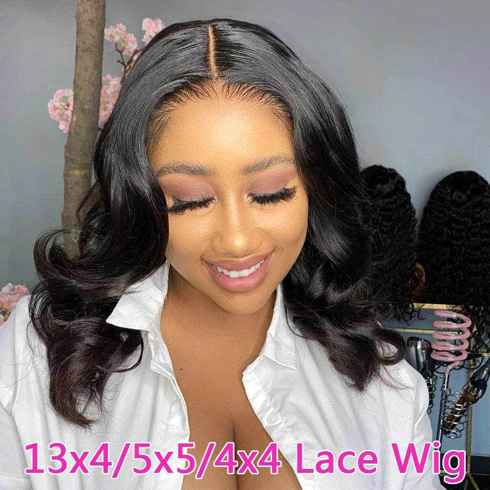 "Body Wave Bob 13x6 Transparent Lace Frontal Wig – 180% Density Brazilian Virgin Remy Hair"